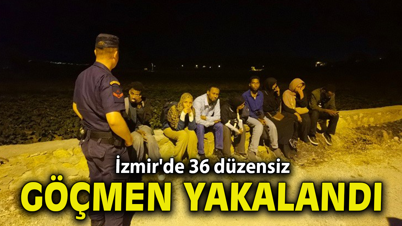 İzmir'de 36 düzensiz göçmen yakalandı