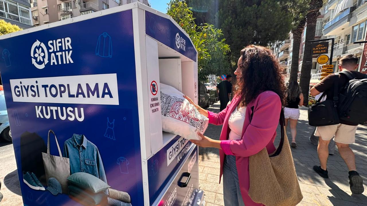 Konaklıların eski giysileri çöpe değil geri dönüşüme gidiyor